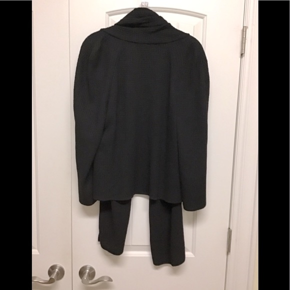 St John Caviar Black Label Textured Black Cardigan S - Picture 3 of 7